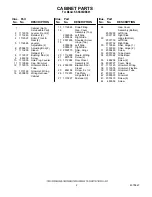 Preview for 2 page of KitchenAid KSSS36DBX01 Parts List