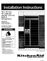 KitchenAid KSSS36MDX05 Installation Instructions Manual предпросмотр