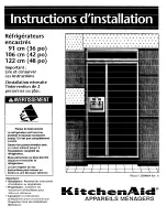 Предварительный просмотр 11 страницы KitchenAid KSSS36MDX05 Installation Instructions Manual