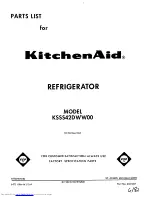 KitchenAid KSSS42DWW00 Parts List предпросмотр