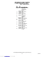 Preview for 16 page of KitchenAid KSSS42FMB02 Parts List