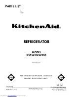 KitchenAid KSSS42MWX00 Parts List предпросмотр