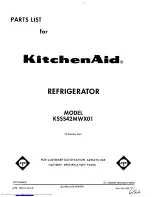 KitchenAid KSSS42MWX01 Parts List предпросмотр