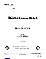 Preview for 1 page of KitchenAid KSSS48DAW00 Parts Manual