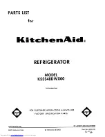 Предварительный просмотр 1 страницы KitchenAid KSSS48DWX00 Parts List