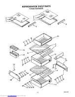 Предварительный просмотр 16 страницы KitchenAid KSSS48DWX00 Parts List