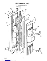 Предварительный просмотр 22 страницы KitchenAid KSSS48DWX00 Parts List