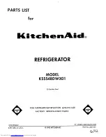 KitchenAid KSSS48DWX01 Parts List предпросмотр