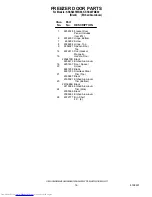 Preview for 16 page of KitchenAid KSSS48FMB00 Parts List