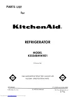 KitchenAid KSSS48MWX01 Parts List предпросмотр