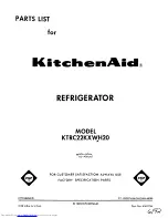 KitchenAid KTRC22KXAL20 Parts List предпросмотр