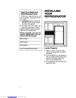 Preview for 4 page of KitchenAid KTRF22M Use And Care Manual