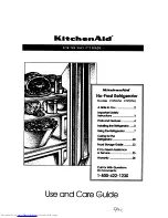 Предварительный просмотр 1 страницы KitchenAid KTRS22Q Use And Care Manual