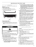 Preview for 9 page of KitchenAid KUBR204ESB00 Use & Care Manual