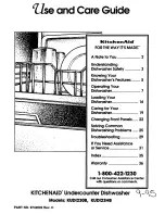 Preview for 1 page of KitchenAid KUD1230B Use And Care Manual