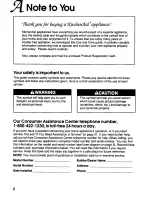 Preview for 2 page of KitchenAid KUD1230B Use And Care Manual