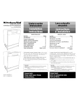 Preview for 1 page of KitchenAid KUD125 Series Installation Instructions Manual