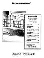 Preview for 1 page of KitchenAid KUDA23SY Use And Care Manual