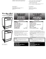 KitchenAid KUDC Series Installation Instructions Manual preview