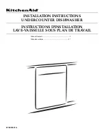 Preview for 1 page of KitchenAid KUDC10FXWH Installation Instructions Manual