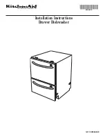 Preview for 1 page of KitchenAid KUDD01DSSS - ARCHITECT Series: 24'' Double Drawer Dishwasher Installation Instructions Manual