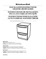 Preview for 1 page of KitchenAid KUDD03DTPA - 24" Double Drawer Dishwasher Installation Instructions Manual