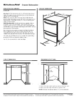 Preview for 1 page of KitchenAid KUDH03DT Dimension Manual