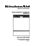 Preview for 1 page of KitchenAid KUDM22GT Use And Care Manual