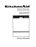 Preview for 1 page of KitchenAid KUDP220T Use And Care Manual