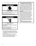 Preview for 4 page of KitchenAid KUDR01TJ Use And Care Manual