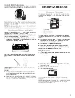 Preview for 9 page of KitchenAid KUDR01TJ Use And Care Manual