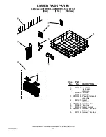 Предварительный просмотр 13 страницы KitchenAid KUDT03FTBL - Dishwasher w/ 5 Cycles Arch II FINTG ProScrub Parts List