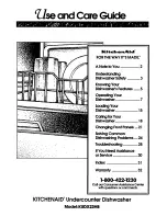 Preview for 1 page of KitchenAid KUDX23HB Use And Care Manual