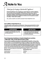 Preview for 2 page of KitchenAid KUDX23HB Use And Care Manual