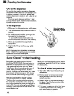 Preview for 12 page of KitchenAid KUDX23HB Use And Care Manual