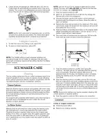 Preview for 8 page of KitchenAid KUIA18NNJS5 Use & Care Manual