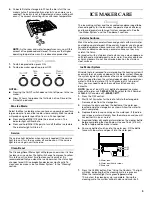 Preview for 9 page of KitchenAid KUIC15N Use & Care Manual