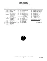 Preview for 8 page of KitchenAid KUIC15PRTS1 Parts List