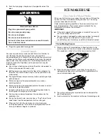 Preview for 9 page of KitchenAid KUIC15PRXS Use And Care Manual