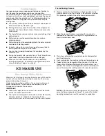 Preview for 8 page of KitchenAid KUIC18PNTS Use And Care Manual