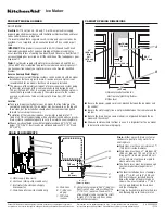 KitchenAid KUIO18NN Dimensions And Installation Information preview