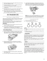 Preview for 9 page of KitchenAid KUIO18NNVS2 Use & Care Manual