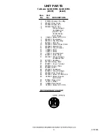 Preview for 8 page of KitchenAid KUIS155HPB3 Parts List