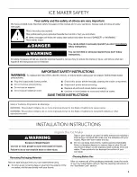 Preview for 3 page of KitchenAid KUIX305EBL Use & Care Manual