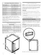 Предварительный просмотр 4 страницы KitchenAid KURL114KPA Use And Care Manual And Installation Instructions