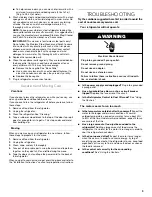 Preview for 9 page of KitchenAid KURR204ESB Use & Care Manual