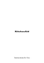 KitchenAid KVXXX 14600 Instructions For Use Manual preview