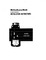 Preview for 1 page of KitchenAid KWC-200 Installation Instructions