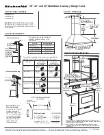 KitchenAid KWCU205H Dimension Manual preview