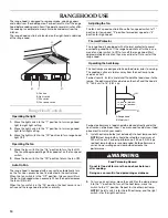 Preview for 10 page of KitchenAid KWCU460WS00 Installation & Use Manual